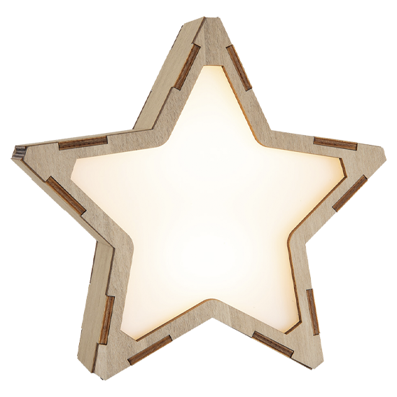 Lámpara en forma de estrella para personalizar